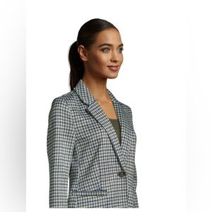 Lands’ End Houndstooth Fleece Blazer Size 1X NWT